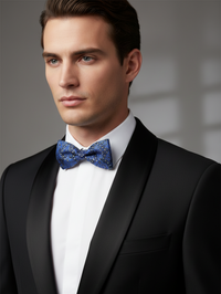 The Cobalt Shadow: A Study in Tonal Depth Bow Tie view 3