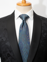 Blue Designer Pattern Neck Tie – Stylish & Modern view 2