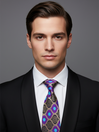 Men's Premium Printed Silk Tie -- Formal & party Wear. view 2