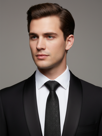 Premium Dark Patterned Silk Tie for Men – Classic Formal Necktie view 2
