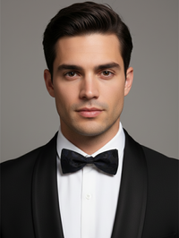 The Noir Essence: The Ultimate Classic Black Bow Tie view 2