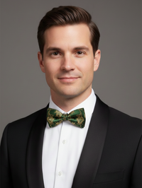 The Emerald & Gold Artisan Bow Tie view 2