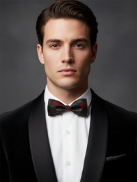 The Midnight Crimson: Premium Black & Deep Red Bow Tie view 2