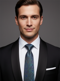 Blue Designer Pattern Neck Tie – Stylish & Modern view 3