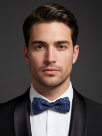 The Cobalt Shadow: A Study in Tonal Depth Bow Tie view 2