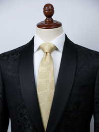 Luxury Silk Tie for Men – Classic Beige Formal Necktie view 3