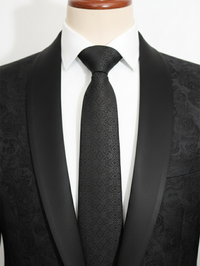 Premium Dark Patterned Silk Tie for Men – Classic Formal Necktie view 3