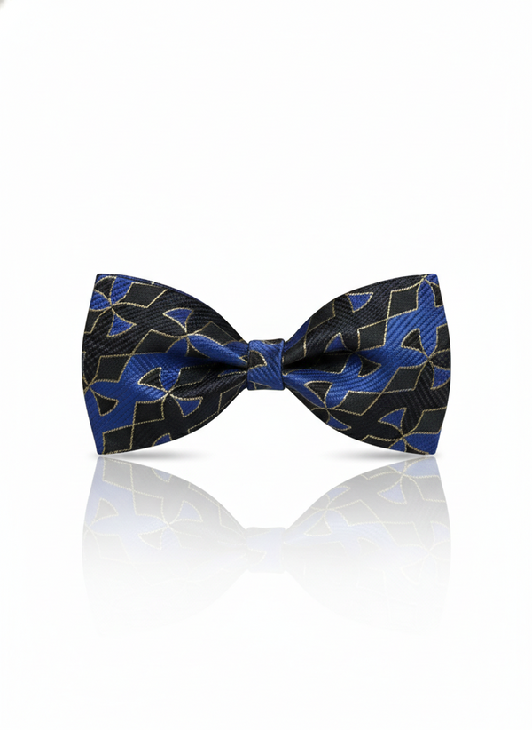 Midnight Azure: The Ultimate Dual-Tone Silk Bow Tie