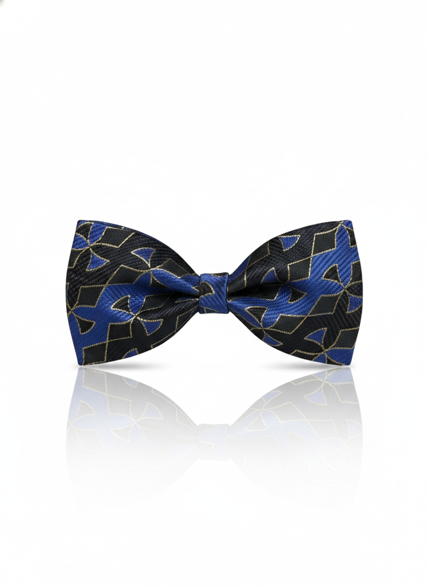 Midnight Azure: The Ultimate Dual-Tone Silk Bow Tie