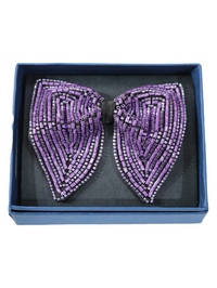 Hand-Beaded Purple Crystal Men’s Designer Bow Tie view 2
