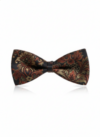 The Royal Crimson: Gilded Red Sovereign Bow Tie view 1