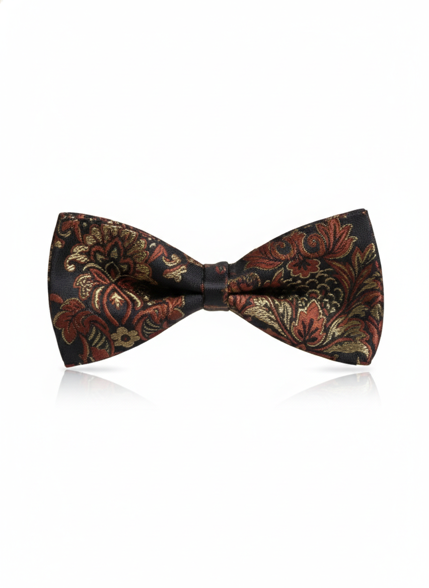 The Royal Crimson: Gilded Red Sovereign Bow Tie