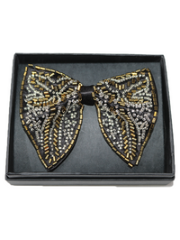 Gilded Ray: Hand-Embroidered Butterfly Bow Tie view 2