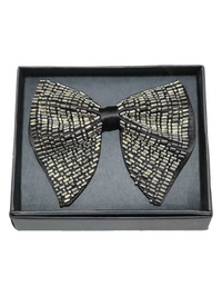 Men's Linear Hand-Embroidered Beaded Bow Tie view 2