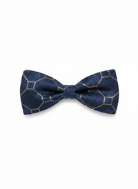 The Twilight Eclipse: Navy & Black Textured Bow Tie view 1