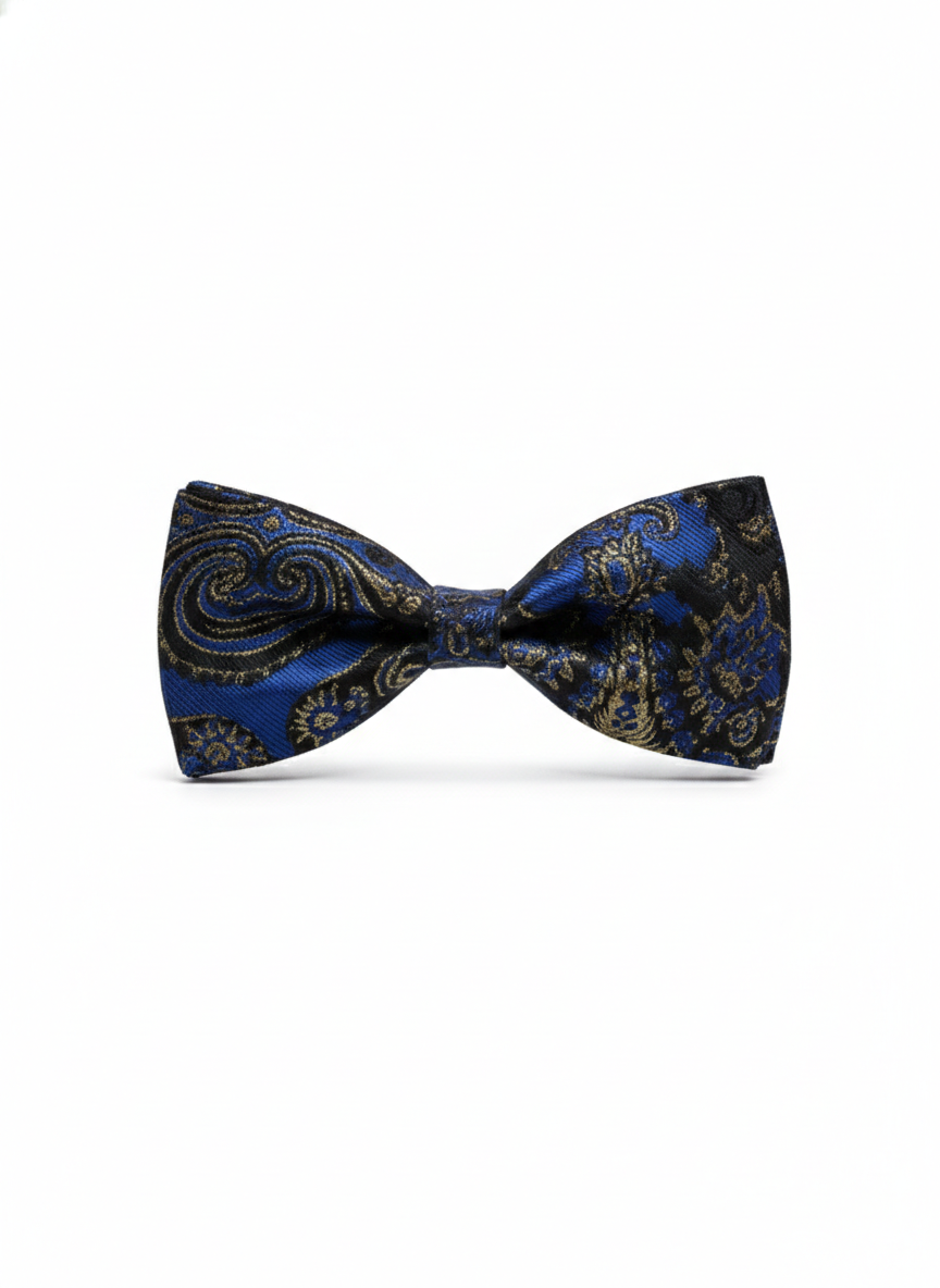 The Sterling Sapphire: Celestial Blue & Silver Filigree Bow Tie