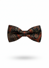 The Midnight Ember: Classic Black & Crimson Red Bow Tie view 1