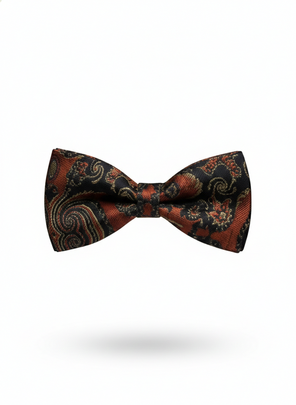The Midnight Ember: Classic Black & Crimson Red Bow Tie