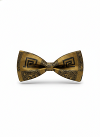 The Earthbound Artisan: Espresso & Onyx Patterned Bow Tie view 1