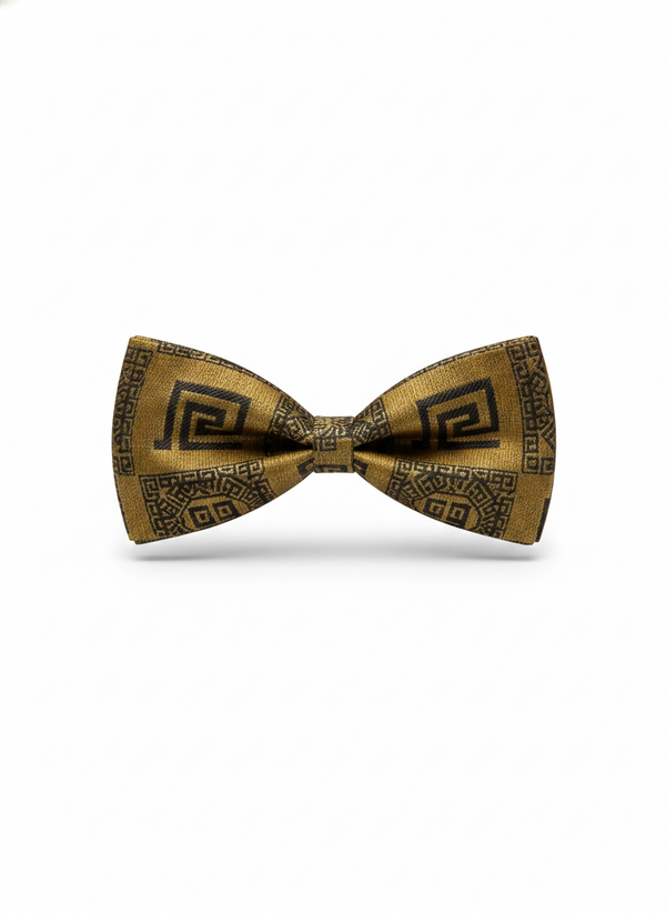 The Earthbound Artisan: Espresso & Onyx Patterned Bow Tie