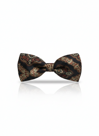 The Autumnal Classic: Deep Maroon & Chestnut Brown Silk Bow Tie view 1