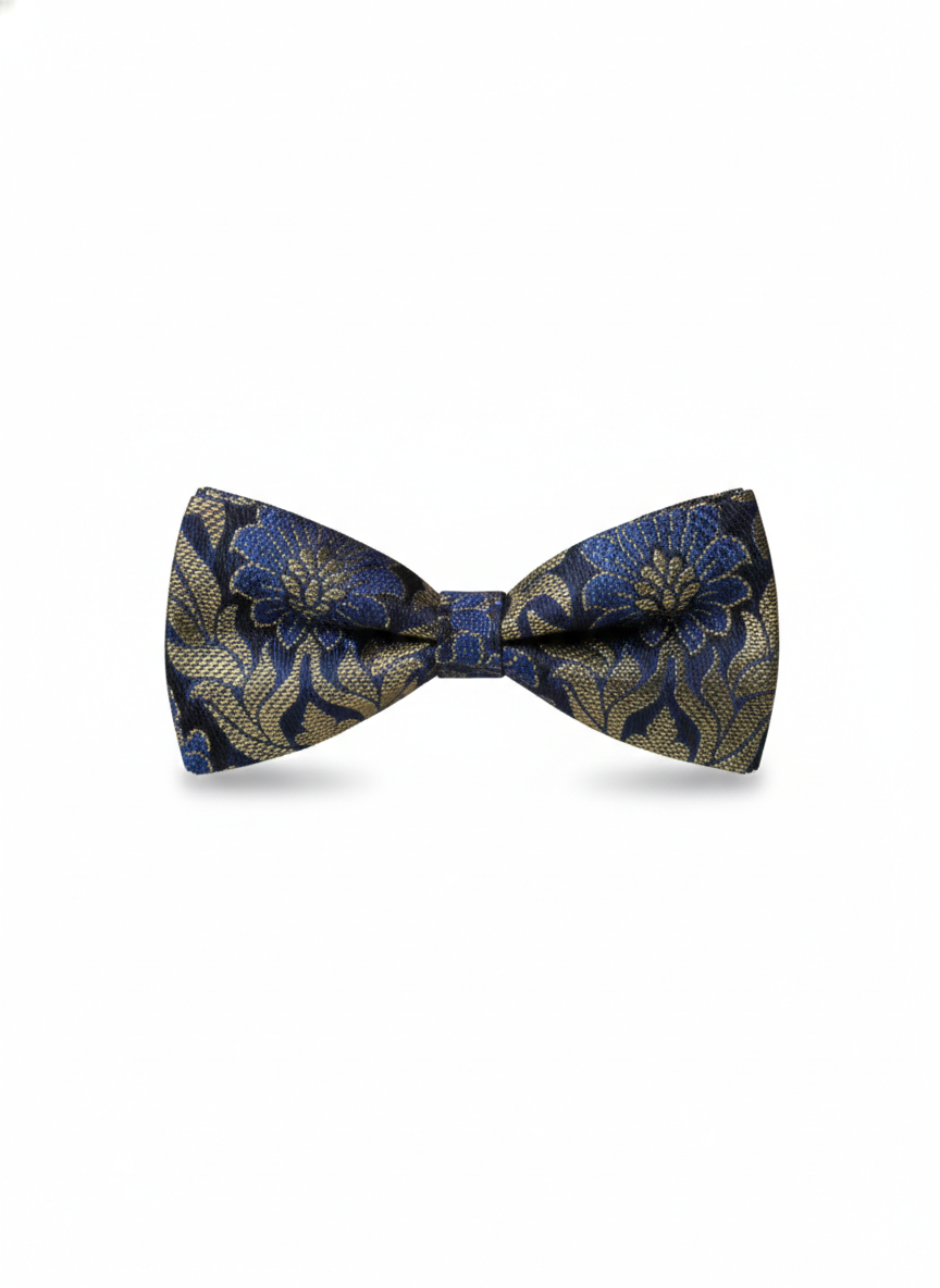 Midnight & Mercury: The Royal Azure Silk Bow Tie