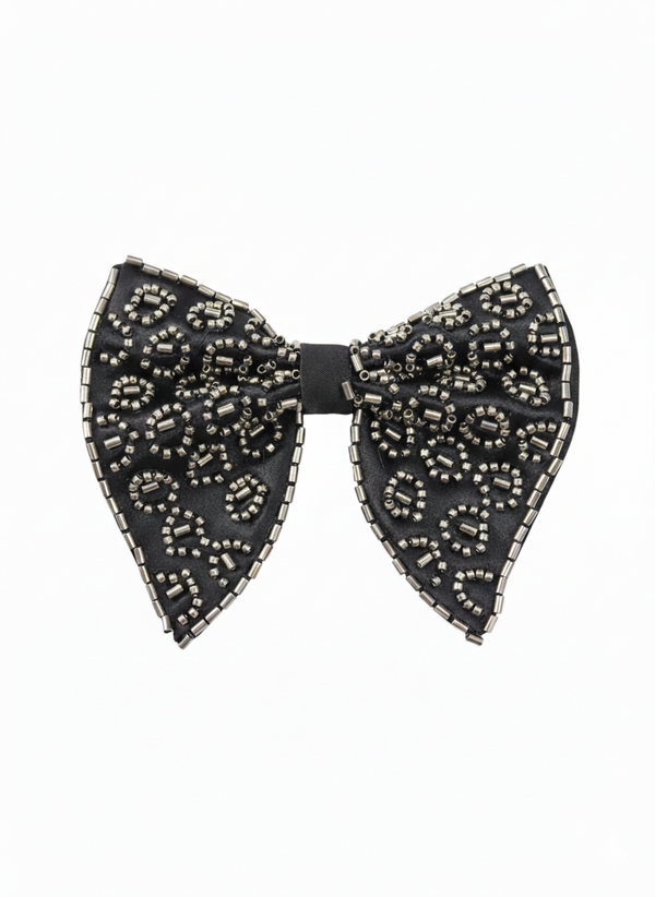 Men's Ornate Hand-Embroidered Beaded Bow Tie