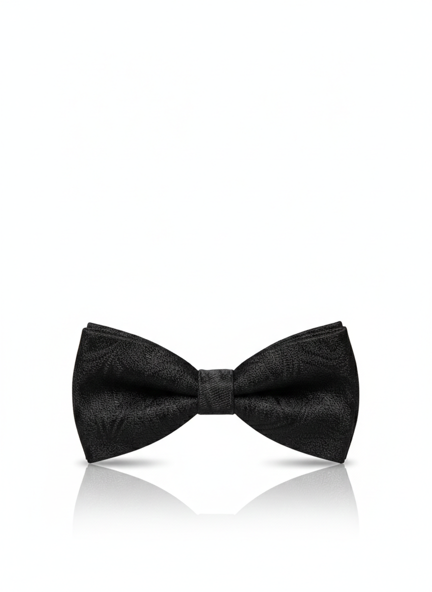 Classic Black Silk Bow Tie – Timeless Formal Men’s Accessory