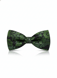 The Verdant Noir: Emerald Bloom Statement Bow Tie view 1