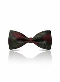 The Midnight Crimson: Premium Black & Deep Red Bow Tie view 1
