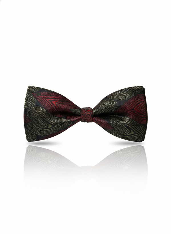 The Midnight Crimson: Premium Black & Deep Red Bow Tie