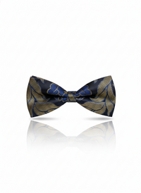 The Midnight Forest Bow Tie: Sophisticated Emerald & Azure Print view 1