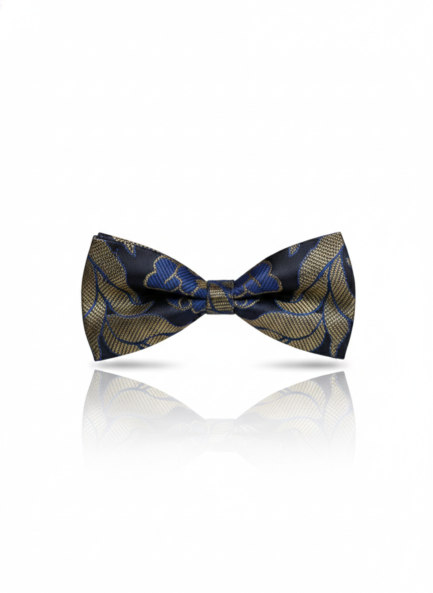 The Midnight Forest Bow Tie: Sophisticated Emerald & Azure Print