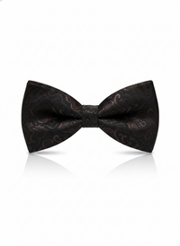The Espresso Elegance: Classic Dark Brown Microfiber Bow Tie view 1