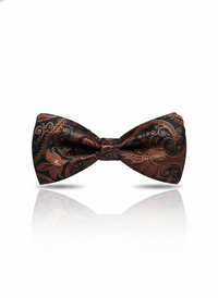 The Crimson Slate: Premium Grey & Deep Red Bow Tie view 1