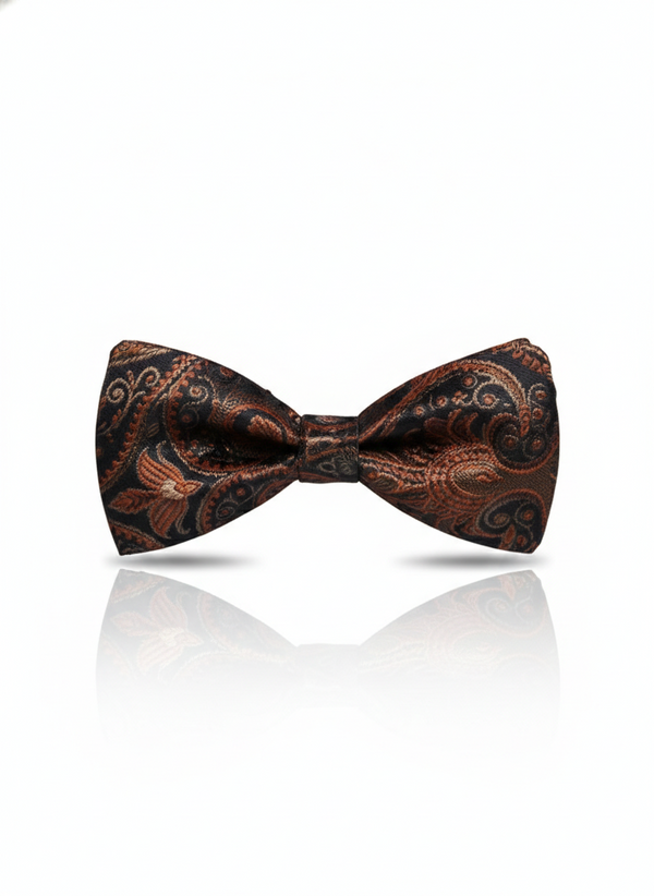 The Crimson Slate: Premium Grey & Deep Red Bow Tie