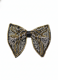 Gilded Ray: Hand-Embroidered Butterfly Bow Tie view 1
