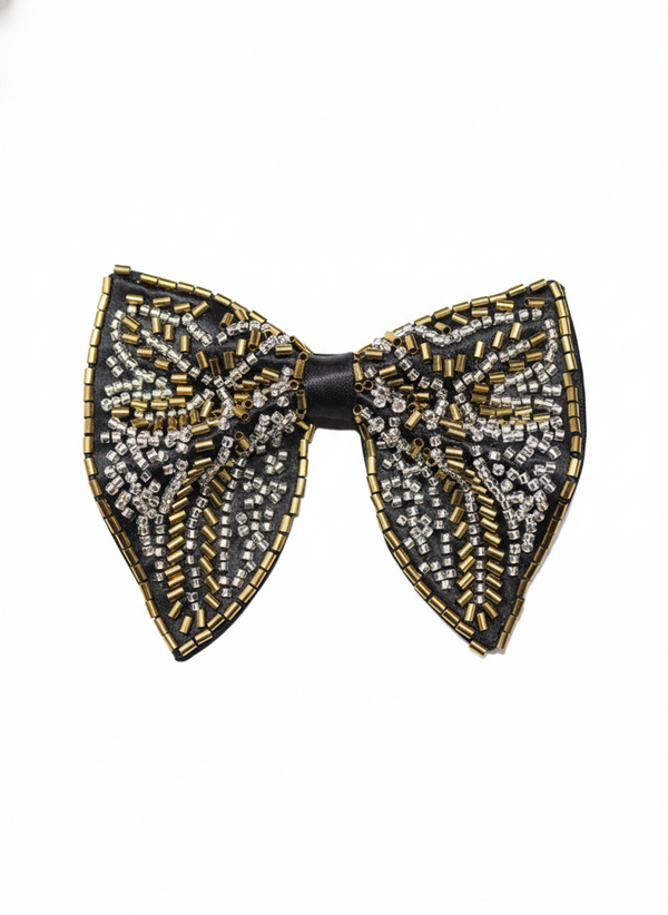 Gilded Ray: Hand-Embroidered Butterfly Bow Tie