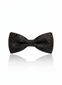The Midnight Classic: Handcrafted Matte Black Bow Tie view 1