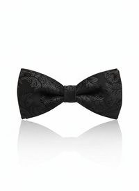 The Midnight Onyx: A Classic Black Silk Bow Tie view 1