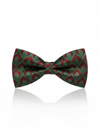 The Crimson Forest: Artisan Black-Stitched Bow Tie view 1
