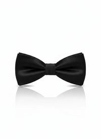 Midnight Elegance: The Essential Matte Black Bow Tie view 1