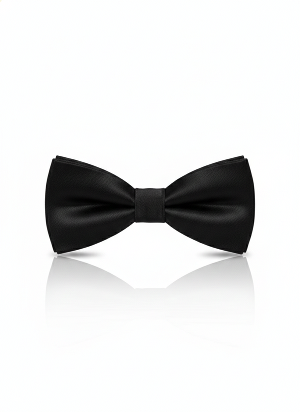 Midnight Elegance: The Essential Matte Black Bow Tie
