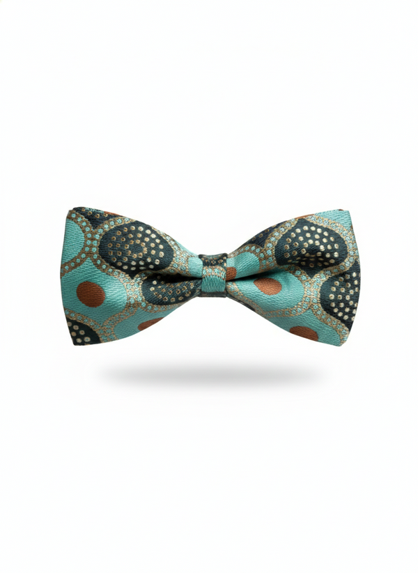 The "Silver Mist" Artisan Bow Tie: Elegance in Baby Blue
