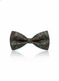 The Crimson Forest: Artisan Black-Stitched Bow Tie view 1