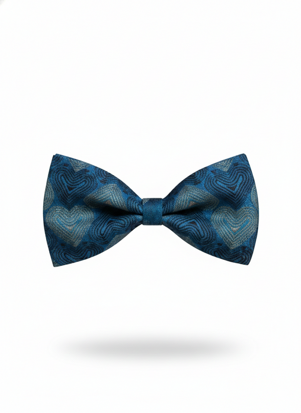 The Azure Distinction: Midnight & Sky Blue Silk Bow Tie