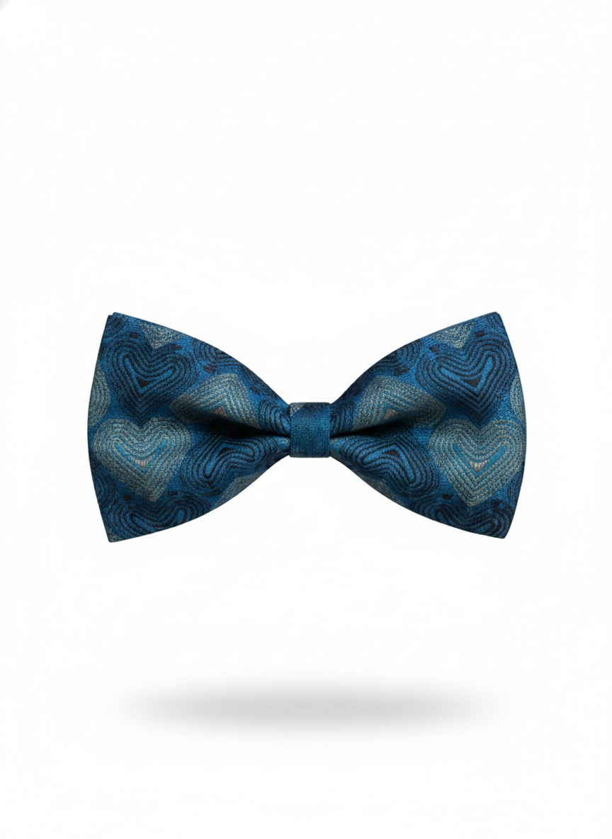 The Azure Distinction: Midnight & Sky Blue Silk Bow Tie