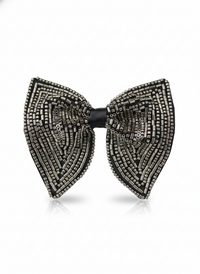 Royal Metallic Beaded Butterfly Statement Bow Tie view 1