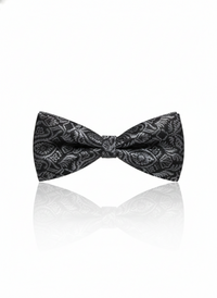 The Midnight Gradient: Premium Black & Charcoal Gray Bow Tie view 1