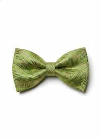 Green Paisley Jacquard Bow Tie – Stylish Formal Accessory view 1